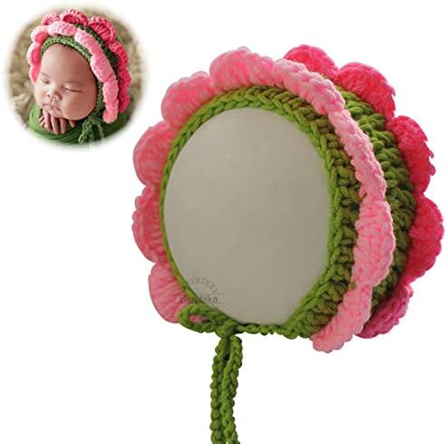 Bembika New-Born Baby Sunflower Hat Photography Props (Pink)