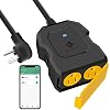 Outdoor Smart Plug, Etekcity Outdoor WiFi Outlet with 2 Sockets, Works with Alexa & Google Home, Wireless Remote Control…