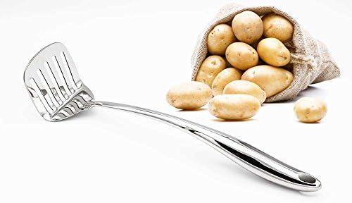 Myliffri Potato Masher, Stainless Steel Vegetable and Fruit Press with Long Ergonomic Handle, for Making Mashed Potatoes Food, Guacamole, Egg Salad, Banana Bread