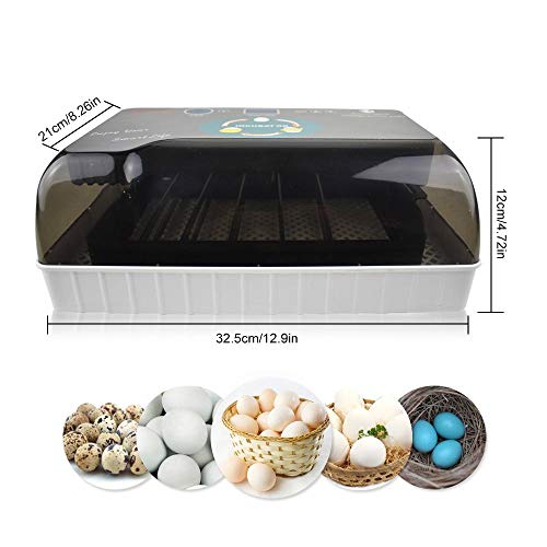 Egg Incubator, Digital Egg Incubator 9-35 Eggs Poultry Hatching with Automatic Egg Turning, Temperature and Humidity Control for Chickens Ducks Goose Birds Quail