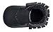 SAYOYO Baby Black Tassels Soft Sole Leather Infant Toddler Prewalker Shoes (6-12 Months, Black)