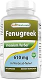 Best Naturals Fenugreek Seed Capsule, 610 mg, 360 Count