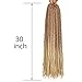 Alileader Ombre Box Braids Crochet Hair 30 Inch 6 Packs/Lot 132 Strands 1cm in Diameter 3X Synthetic Braiding Hair Extensions Crochet Braids Hair (#27/613)