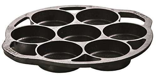 Lodge L7B3 Cast Iron Drop Biscuit Pan, Pre-Seasoned