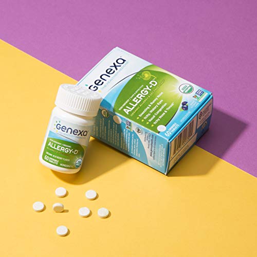 Genexa Allergy-D | Certified Organic & Non-GMO, Physician Formulated, homeopathic | Multi-Symptom Allergy Relief Medicine | 180 Tablets (3 Pack) - Thumbnail 5