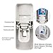 RC Auto Toothpaste Dispenser, Hands Free Toothpaste Squeezer Wall-Mount Toothbrush Holders Bathroom Organizer with 2 Hooks, Sticks & Cleaning Brush White