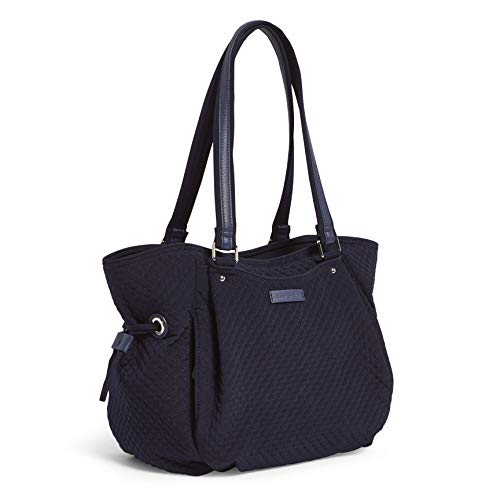 Vera Bradley Women's Microfiber Glenna Satchel Purse, Classic Navy