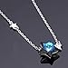 BriLove 925 Sterling Silver Pendant Necklaces Necklace Twinkle Little Star for Women Bermuda Blue