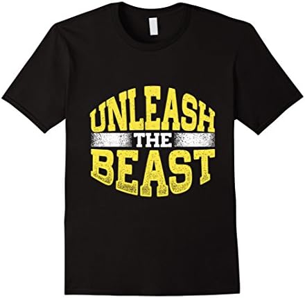 Mens Unleash The Beast Sport Gym T-Shirt Tee Limited Offer Large Black