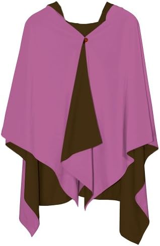 Rainraps Reversible Waterproof / Water Resistant Rain Wrap (One Size, Orchid / Brown)