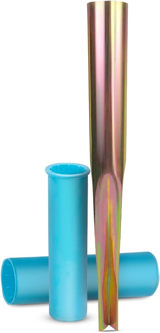 Flatro Rotary Washing Line Spike with 2x Plastic Adapters (32mm & 40mm) | Multi-Fit Garden Ground Spike to Fit Standard Poles up to 50mm | Rust-Resistant Galvanised Washing Line Spikes