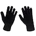 LETHMIK Mens Winter Thick Gloves Black Knit with Warm Wool Lining