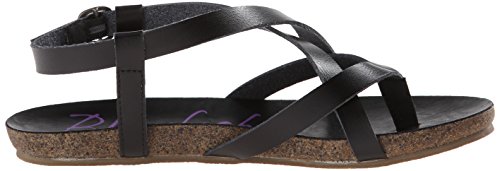 Blowfish Malibu Women's Granola Flat Sandal, Black Dyecut Polyurethane, 9.5 M US
