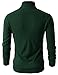 H2H Men's Quarter Zip Sweater Slim Fit Casual Knitted Turtleneck Pullover Mock Neck Polo Sweater Green US L/Asia XL (KMOSWL021)