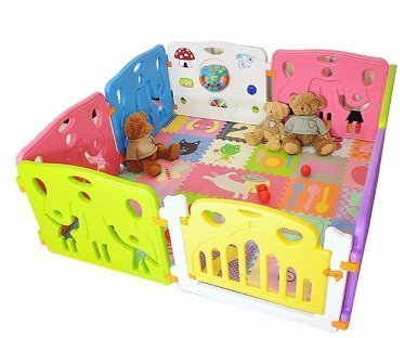 Lil' Jumbl Baby Playpen Extra Part Large (28.5" x 23.5) - Set of 2 - Red (Certified Refurbished) - Thumbnail 3