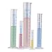 Pixnor 5pcs Measuring Cylinder Graduated Cylinder 50ml 100ml 250ml 500ml 1000ml