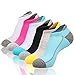 Heatuff Womens Low Cut Ankle Athletic Socks Cushioned Running Performance Breathable Tab Sock (6 Pairs)