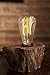 FREE BULB BONUS INCLUDED Industrial Lamp Vintage Edison Bulb with Drift Wood Base - E27/110V/40W Bulb - Adjustable Dimmable Light - Desk Table Lamp Rustic Country Style