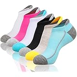 Heatuff Womens Low Cut Ankle Athletic Socks Cushioned Running No Show Breathable Tab Sock 6 Pack