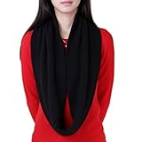 NOVAWO® Women's Soft Cashmere Wool Solid Infinity Scarf (in sales promotion)