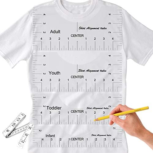 Tshirt Ruler Guide 6PCS Alignment Craft Rulers Set for Heat Transfer