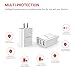 Yoobao YB723 Wall Charger Adapter 3 USB Ports Sharing at Christmas Party Home or Travel, 3.4A High Speed Charging for iPhone, Samsung Galaxy, LG, iPad, Sony etc-White