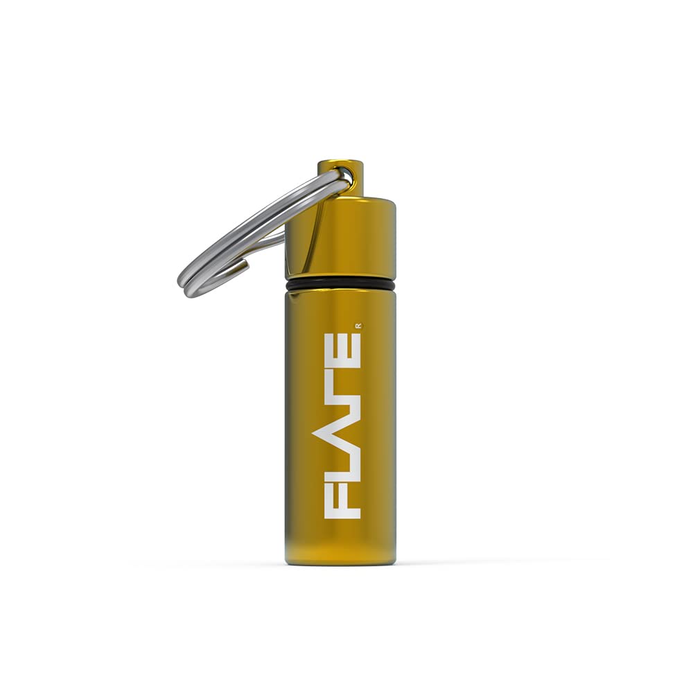 FLARE AUDIO Capsule Yellow - Tough Lightweight Aluminium, Water-proof, Keychain