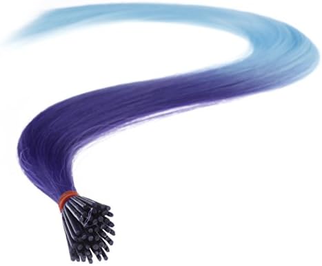 Savena Straight I Tip Hair Extensions Colorful Synthetic 0.5g/Piece 50pcs/Pack Stick Tip Hair 18” (Ombre Color 3)