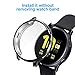 Compatible with Galaxy Watch Active 2 Case 40mm, 4 Pack Full Coverage TPU Bumper Screen Protector Case Soft Protective Cover for Samsung Galaxy Active 2 40mm Smartwatch (Clear/Black/Rose Gold/Silver)