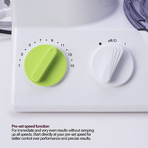 Braun FP3020 12 Cup Food Processor Ultra Quiet Powerful motor, includes 7 Attachment Blades + Chopper and Citrus Juicer , Made in Europe with German Engineering