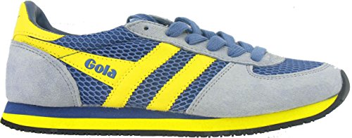 Gola Women's Bullet Running Shoe - Smoke Blue Yellow (8)