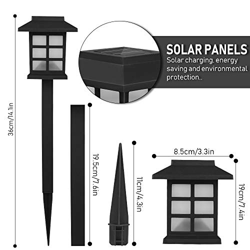 Molbory Solar Pathway Lights Outdoor, 6 Pack Solar Garden Lights Outdoor, Waterproof Solar Powered Garden Lights Landscape for Garden Patio Yard Landscape Pathway and Driveway (Warm White)
