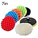 Yosoo Buffing Pads Polishing Pads, 7 Pcs Waxing Sponge Pads Kit Car Polisher with M14 Drill Adapter (7 Inch)
