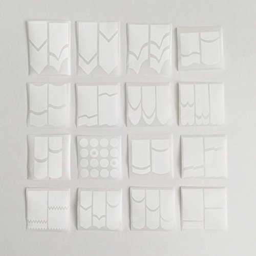 AllyDrew Nail Art Guide Tip Stencil Stickers, 16 Designs (2 Sheets Each Design), 32 Sheet