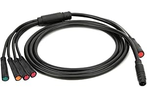 1T5 Waterproof Connector Cable For E Bike Systems 9-Pin 1500mm Controller Display Throttle Brake Link