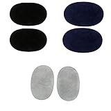 MonkeyJack 3 Pairs Sew On Suede Oval Elbow Knee Patches for Sweater Pants Repair Crafts