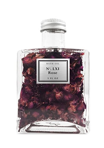 Bios Apothecary Rose Bath Oil – All Natural with Organic Ingredients – Infused with Rose Petals and Essential Oils – 5 FL.OZ – Gift for Her