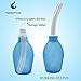 TopQuaFocus Enema Bulb Anal Douche Enema Cleaner for Women’s or Man’s Health 10 oz Clear Blue