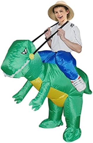 Green Dinosaur Rider Costume - Kids Medium