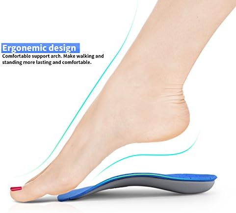 Speedfeet 3/4 Length Orthotic with Metatarsal Pad Cushion Arch Support,Plantar Fasciitis,Corrects Over-pronation,Orthopedic Shoes Insert for Men and Women (Blue, Men's 9-11,Women's 10-12)