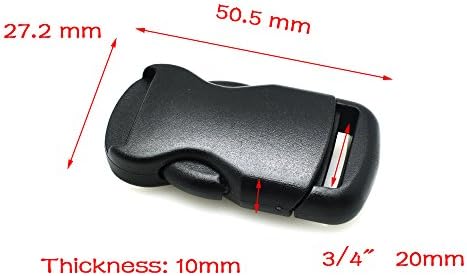 5pcs Plastic Single Adjustable Circular Buckle (3/4"(20mm))