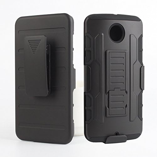 Google Nexus 6 Case,Belt Clip Holster Rugged Robot Armor Hybrid Cover for Motorola Google Nexus 6 with Kickstand Full Body Heavy Duty Impact Shockproof