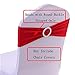 50PCS Spandex Chair Sashes Bows Elastic Chair Bands with Buckle Slider Sashes Bows for Wedding Decorations sy66 (red)