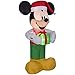 Inflatable Mickey And Minnie Christmas Yard Decorations, 5 Feet Tall, Self Inflatable With Energy Efficient LED