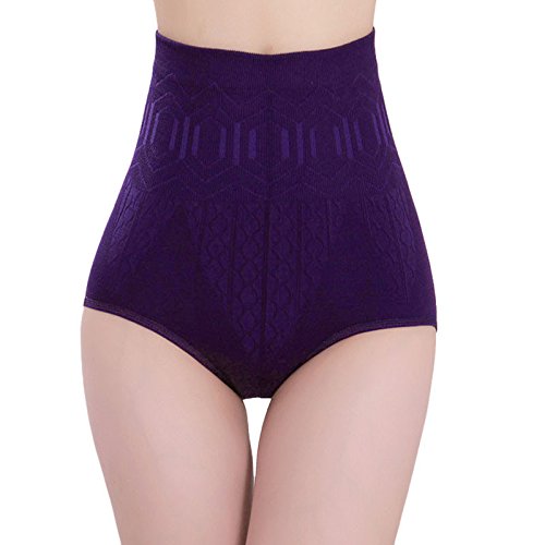 Maonet   Women Panties Underwear Sexy Womens High Waist Tummy Control Body Shaper Briefs Slimming Pants (Purple, Free Size)