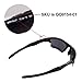Walleva Black Polarized Replacement Lenses For Oakley Half Jacket 2.0 XL Sunglasses
