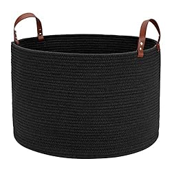 XXL Multi Purpose Black Large Blanket Basket Living