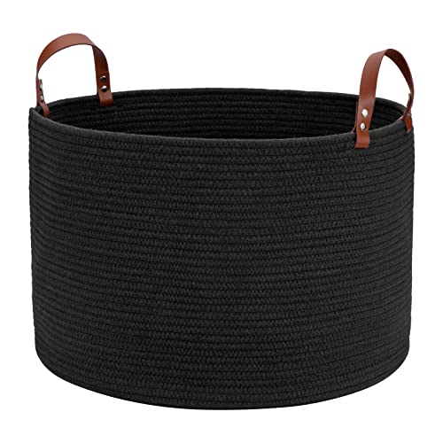 XXL Multi Purpose Black Large Blanket Basket Living