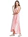MakeMeChic Women's Casual Tie Dye Pocket Sleeveless Maxi Long Dress Pink XL