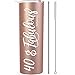 Paris Products 40th Birthday Gifts: Rose Gold Stainless Steel Tumbler w. Lid - Decorations & Gift Ideas